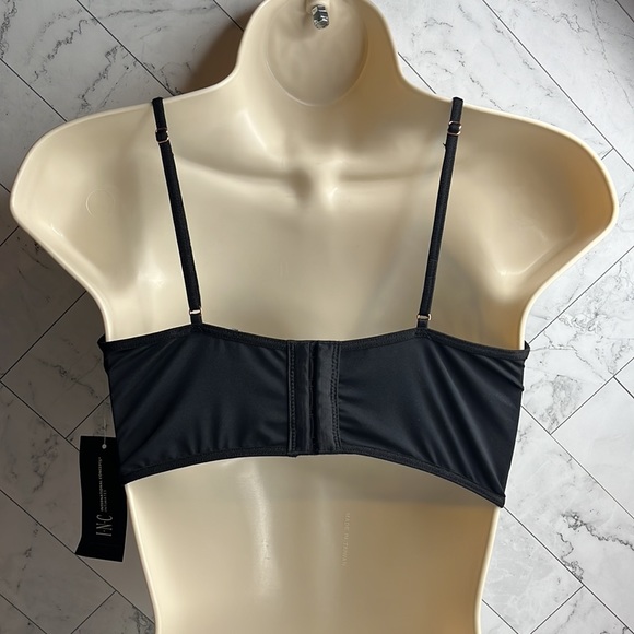 NWT INC International Concepts Womens Sheer Daisy Bralette, Deep Black M MEDIUM - Picture 3 of 8